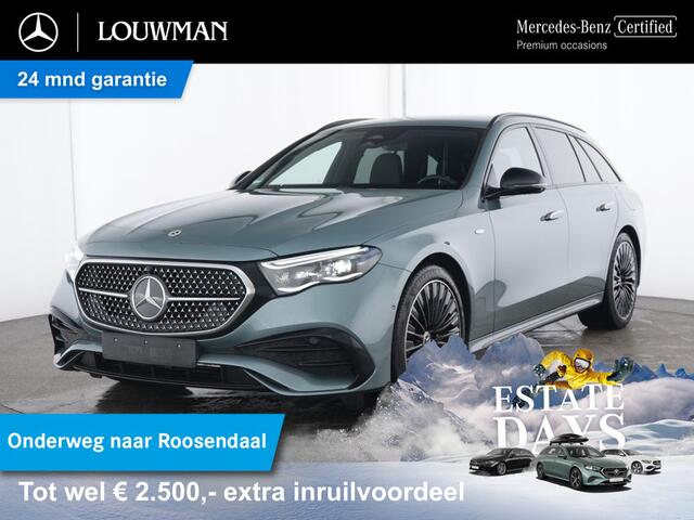 Mercedes-Benz E-estate 300 e AMG Nightpakket Plug-In Hybride | Airmatic | Trekhaak | Distronic | Sluitbekrachtiging | Memory | Dode Hoek Ass | Inclusief 24 maanden Mercedes-Benz Certified garantie voor Europa.