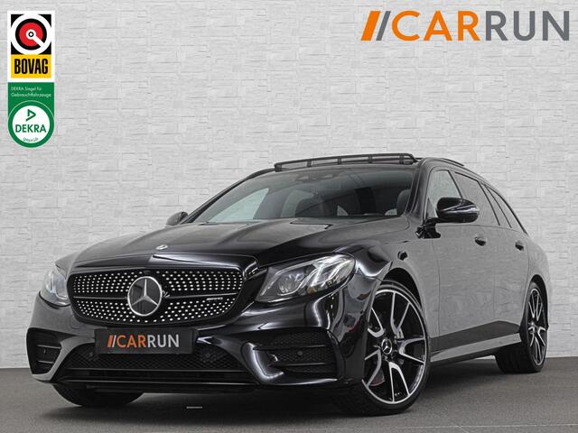 Mercedes-Benz E-estate 53 AMG 4MATIC | Luchtvering | Carbon | 360 View | Burmester | Panorama | Distronic+ | Memory | Multibeam-LED | Bovag Garantie | Widescreen | Leder | Trekhaak | Sfeerverlichting | Night-Pakket | 20'' | Carplay | Stoelverwarming |
