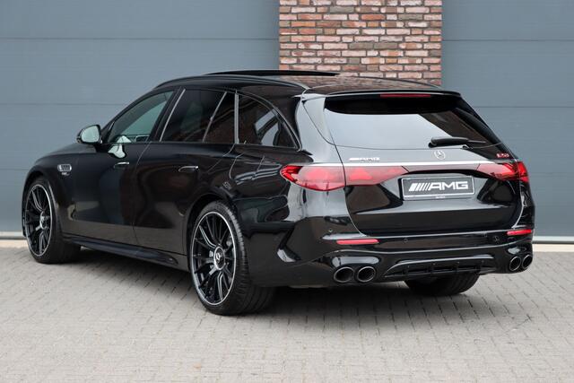 Mercedes-Benz E-estate AMG 53 4MATIC+ | 585pk | Hyperscreen | Achterasbesturing | Distronic+ | Stoelventilatie | Trekhaak | Panoramadak | Digital Light | Burmester | HUD | Verwarmd Stuurwiel |