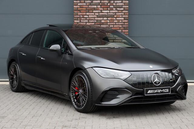 Mercedes-Benz EQE AMG 53 4MATIC+ 90 kWh | 72500,- Ex | MBUX Hyperscreen | Airmatic | Achterasbesturing | Distronic+ | Massage | Memory | Burmester | Stoelventilatie | HUD | Digital Light | Warmtepomp | Surround Camera |