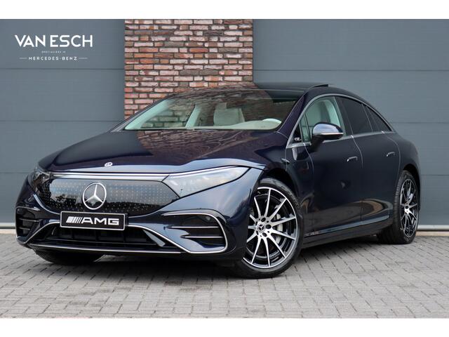 Mercedes-Benz EQS 450+ AMG Line 108 kWh | Hyperscreen | Luchtvering | Achterasbesturing | Distronic | Burmester | Memory | Keyless Go | Warmtepomp | Elek. Zitplaatsen Achter |
