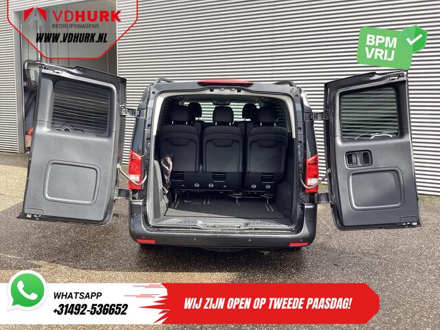 Mercedes-Benz EVITO TOURER L2 90 kWh 370 km WLTP LED/ Snellader/ 2x Schuifdeur/ 8 pers./ Leder/ Adapt.Cruise/ Standkachel/ Stoelverw./ Carplay/ Navi/ Climate/ Camera/ PDC/ LMV