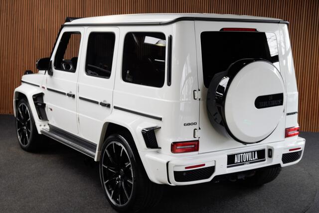 Mercedes-Benz G-KLASSE BRABUS 800 Massage Burmester PTS 360° Camera Leer Navi Stoelventilatie Stoelverwarming voor en achter Climate voor & achter Memory seats Distronic Plus Elektr. bedienb. schuif-/ kanteldak PTS LM velgen
