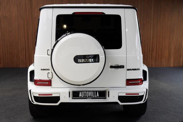 Mercedes-Benz G-KLASSE BRABUS 800 Massage Burmester PTS 360° Camera Leer Navi Stoelventilatie Stoelverwarming voor en achter Climate voor & achter Memory seats Distronic Plus Elektr. bedienb. schuif-/ kanteldak PTS LM velgen