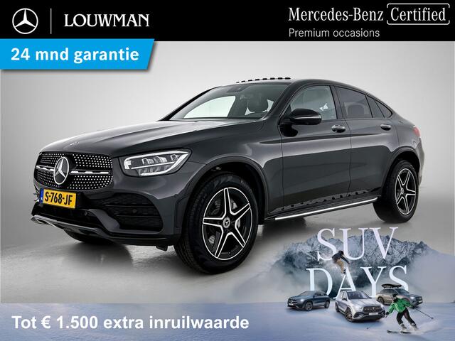 Mercedes-Benz GLC-KLASSE Coupé 300 e 4MATIC Business Solution AMG | 360 Camera | Memory Seats | Sfeerverlichting | Treeplanken | Trekhaak | Navigatie | Schuifdak | 24 Maanden Mercedes-Benz Certified Garantie.