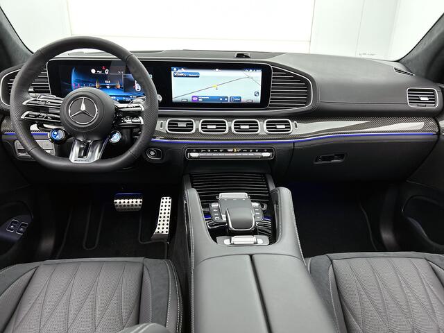 Mercedes-Benz GLE-KLASSE AMG 53 Hybrid 4MATIC+ Night Edition Premium Plus | Remklauwen in rood | Winterpakket | Sierelementen AMG carbon | Trekhaak | Aanhangwagenassistent | MAGIC VISION CONTROL | Dashcam | 22 inch kruisspaaks AMG-velgen | Stoelverwarming |