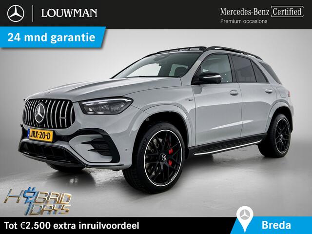 Mercedes-Benz GLE-KLASSE Mercedes-AMG 53 Hybrid 4MATIC+ Premium Plus | Trekhaak | Airmatic | Panoramadak | Burmester® | Sluitbekrachtiging | Distronic | Stoelverwarming - Ventilatie | Inclusief 24 maanden MB Certified garantie voor Europa.