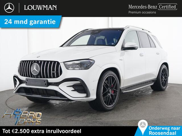 Mercedes-Benz GLE-KLASSE Mercedes-AMG 53 Hybrid 4MATIC+ | Premium | Trekhaak | Distronic | 22 Inch AMG Velgen | AC en DC Laden | Panorama Schuif-Kanteldak. Inclusief 24 maanden MB Certified garantie voor Europa.