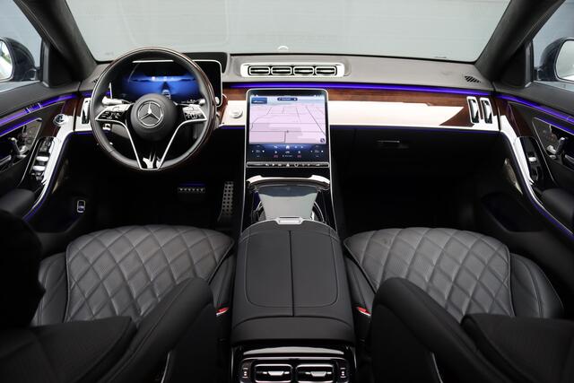 Mercedes-Benz S-KLASSE 580 e 4MATIC Lang AMG Line | Airmatic | Chauffeurspakket | Achterasbesturing | Augmented HUD | Distronic+ | Burmester | 3D-Display | Entertainment Achter | Vlakkenverwarming | Zonweringspakket |