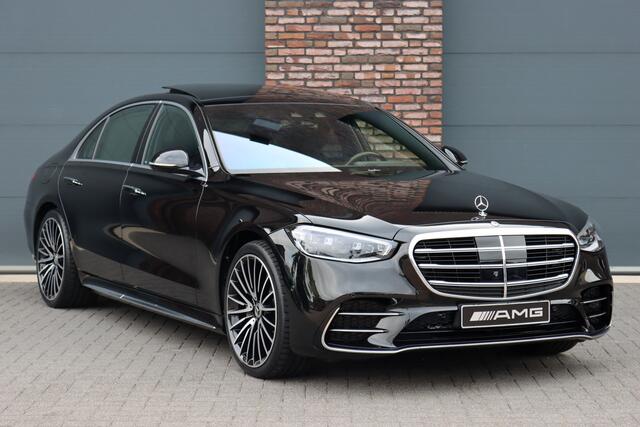 Mercedes-Benz S-KLASSE 580 e 4MATIC Lang AMG Line | Airmatic | Chauffeurspakket | Achterasbesturing | Augmented HUD | Distronic+ | Burmester | 3D-Display | Entertainment Achter | Vlakkenverwarming | Zonweringspakket |