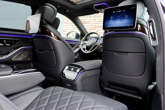 Mercedes-Benz S-KLASSE 580 e 4MATIC Lang AMG Line | Airmatic | Chauffeurspakket | Achterasbesturing | Augmented HUD | Distronic+ | Burmester | 3D-Display | Entertainment Achter | Vlakkenverwarming | Zonweringspakket |
