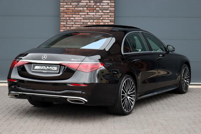 Mercedes-Benz S-KLASSE 580 e 4MATIC Lang AMG Line | Airmatic | Chauffeurspakket | Achterasbesturing | Augmented HUD | Distronic+ | Burmester | 3D-Display | Entertainment Achter | Vlakkenverwarming | Zonweringspakket |