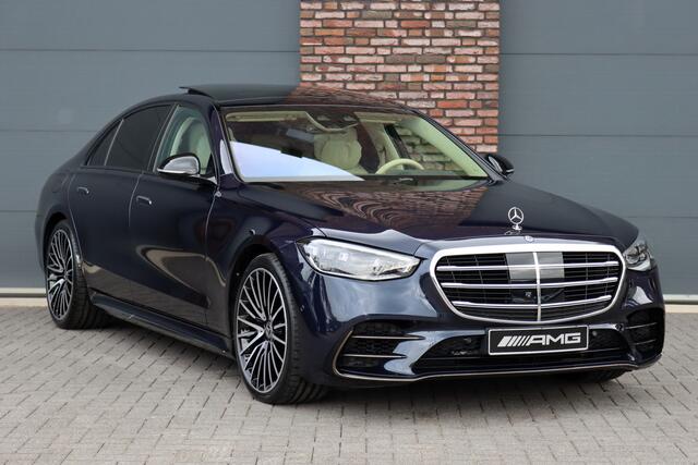 Mercedes-Benz S-KLASSE 580 V8 4MATIC Lang AMG Line | Airmatic | Achterasbesturing | Distronic+ | Standkachel | Burmester | HUD | Zonweringspakket | MBUX Tablet | Exclusief Leder | Digital Light | 3D-Display |