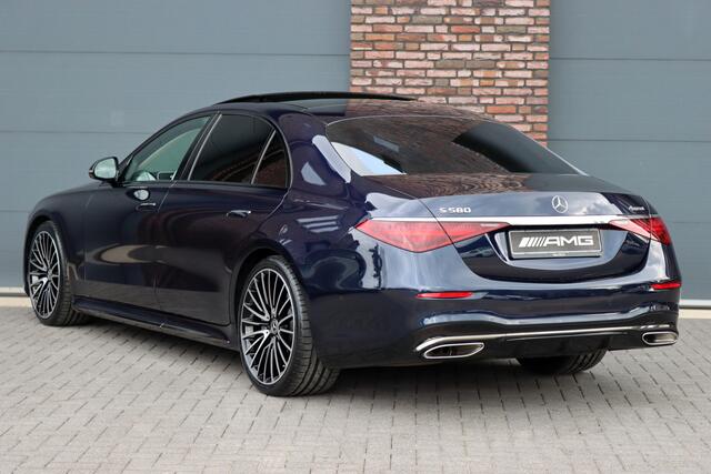 Mercedes-Benz S-KLASSE 580 V8 4MATIC Lang AMG Line | Airmatic | Achterasbesturing | Distronic+ | Standkachel | Burmester | HUD | Zonweringspakket | MBUX Tablet | Exclusief Leder | Digital Light | 3D-Display |