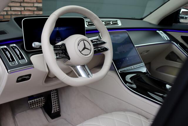 Mercedes-Benz S-KLASSE 580 V8 4MATIC Lang AMG Line | Airmatic | Achterasbesturing | Distronic+ | Standkachel | Burmester | HUD | Zonweringspakket | MBUX Tablet | Exclusief Leder | Digital Light | 3D-Display |