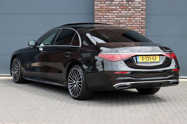 Mercedes-Benz S-KLASSE 400d 4MATIC Lang AMG Line Aut9 | Airmatic | Achterasbesturing | Distronic+ | Zonweringspakket | Burmester | Stoelventilatie | Verwarmd Stuurwiel | HUD | Vlakkenverwarming |