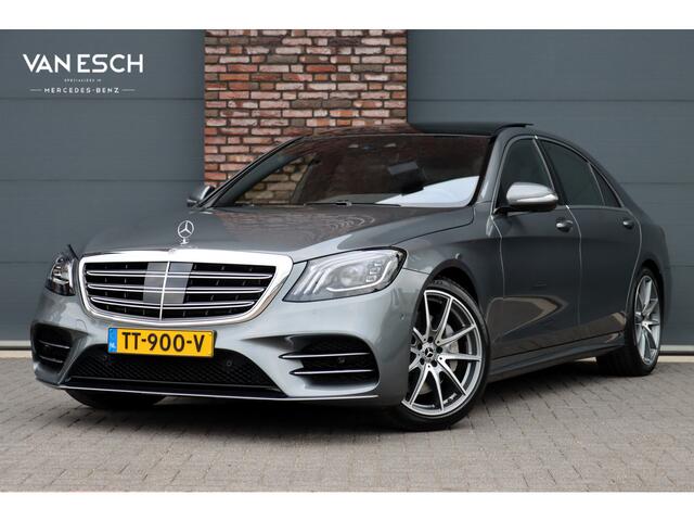 Mercedes-Benz S-KLASSE 560 V8 Lang AMG Line Premium+ | Distronic+ | Memory V+A | Stoelventilatie | Burmester | HUD | Surround Camera | Softclose | Keyless Go | Zonweringspakket |