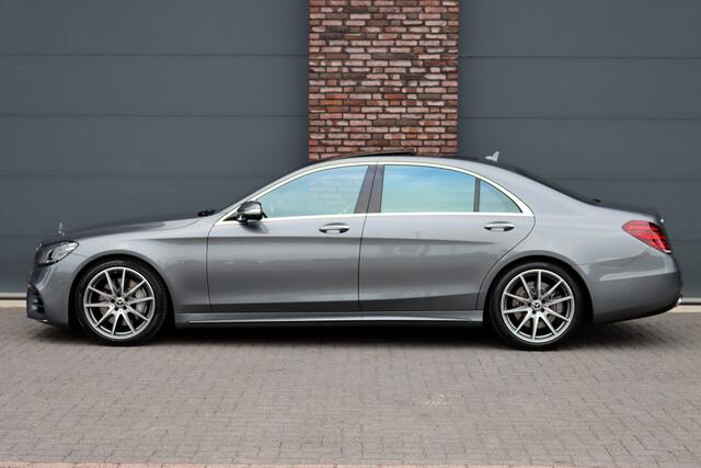 Mercedes-Benz S-KLASSE 560 V8 Lang AMG Line Premium+ | Distronic+ | Memory V+A | Stoelventilatie | Burmester | HUD | Surround Camera | Softclose | Keyless Go | Zonweringspakket |