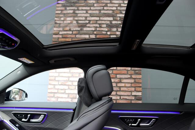 Mercedes-Benz S-KLASSE 580 e 4MATIC Lang AMG Line | Airmatic | Achterasbesturing | Chauffeurspakket | Distronic+ | Memory | Stoelventilatie V+A | Burmester | Soft-Close | Digital Light | Vlakkenverwarming | HUD |