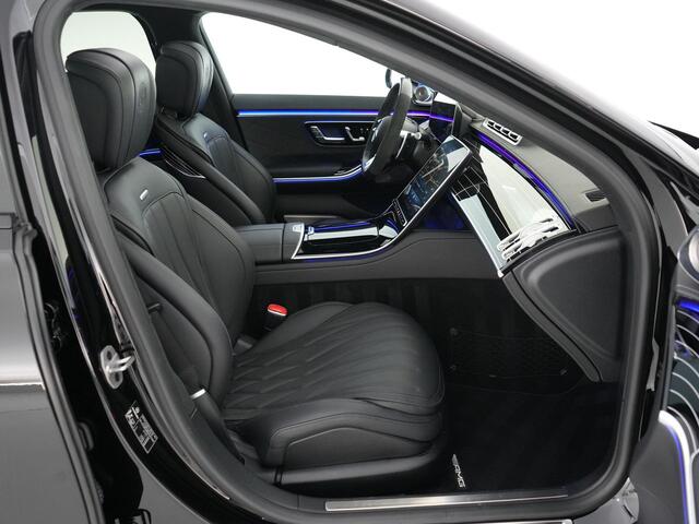 Mercedes-Benz S-KLASSE 63S AMG 802pk E Performance |pano|Burmester High end|chauffeurspakket|achteras besturing|rearseat infotainmentHUD|360 camera|digital LED|memory|Apple Carplay|