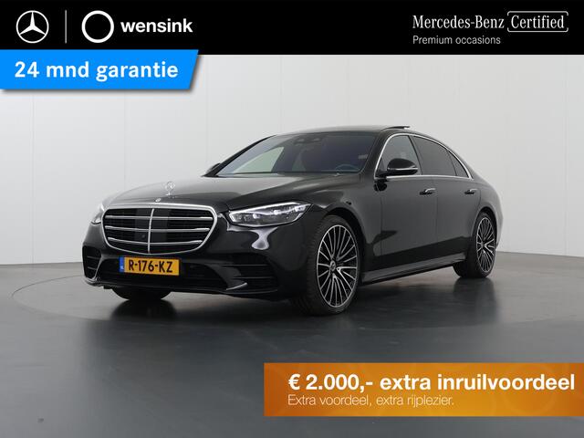 Mercedes-Benz S-KLASSE 500 4MATIC Lang AMG Line | Premium plus | Achterasbesturing | Koelbox | Designo flowing lines |