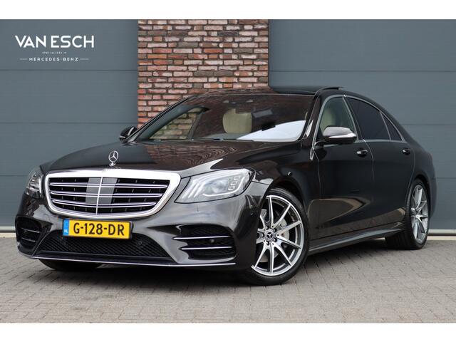 Mercedes-Benz S-KLASSE 560 4MATIC Lang AMG Line Premium+ | V8 | Distronic+ | Panoramadak | Memory | Burmester | Stoelventilatie | Soft-Close | HUD | Surround Camera | Keyless Go | Zonweringspakket |