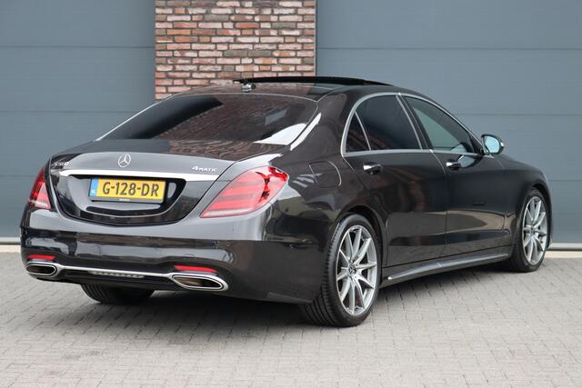 Mercedes-Benz S-KLASSE 560 4MATIC Lang AMG Line Premium+ | V8 | Distronic+ | Panoramadak | Memory | Burmester | Stoelventilatie | Soft-Close | HUD | Surround Camera | Keyless Go | Zonweringspakket |