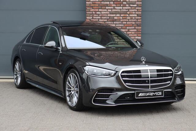 Mercedes-Benz S-KLASSE 450 e Lang AMG Line | Achterasbesturing | Luchtvering | Chauffeurspakket | Distronic+ | Burmester | Nekverwarming | Stoelventilatie | Massage | MBUX Tablet | 3D-Display | HUD |