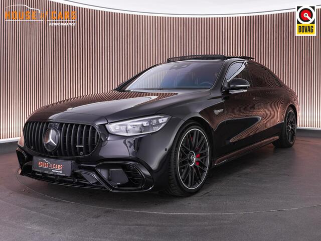 Mercedes-Benz S-KLASSE 63S AMG 802pk E Performance |22" custom wielen|pano|Burmester High end|chauffeurspakket|achteras besturing|rearseat infotainment|HUD|360 camera|digital LED|memory|Apple Carplay|