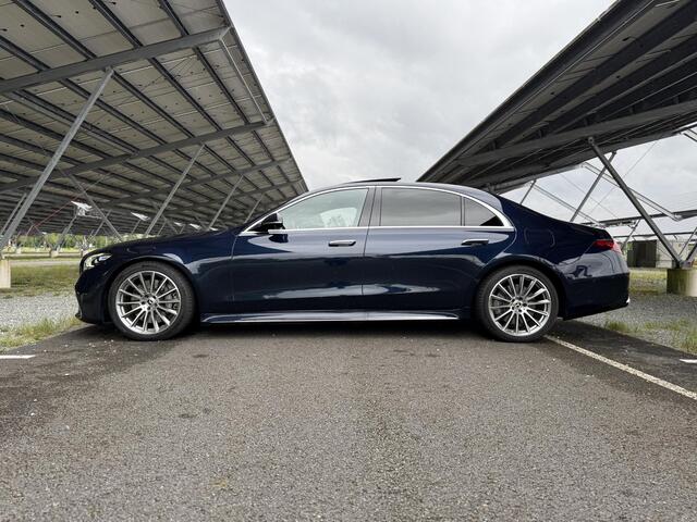 Mercedes-Benz S-KLASSE 580 e 4MATIC Lang AMG Line | Panoramadak | Achterasbesturing | Burmester | Head-up display | Digital light | Rijassistentiepakket | Nappaleder |