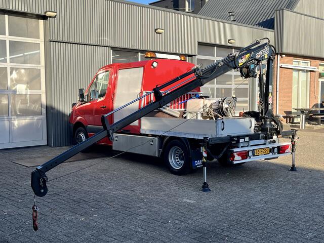 Mercedes-Benz SPRINTER 513 2.2 CDI 366 Laadkraan Hogedrukreingier Rioolreinigingsinstallatie Airco Cruise controle 2-Persoons Camera Kraan Autolaadkraan Gereedschapskist Open laadbak Pick-up p-up Euro 6 ( EX gemeinde )