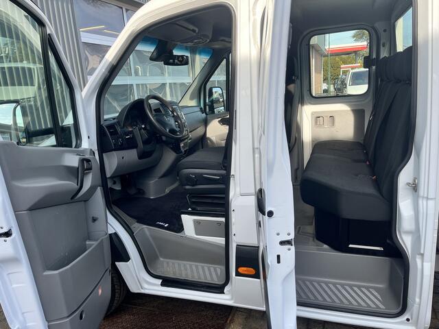 Mercedes-Benz SPRINTER 514 CDI 366 Hiab Laadkraan 018T Trekhaak 3500kg Airco 6 persoons uitvoering Open laadbak Pick-up Euro 6 Verkeersbord Actiebord Pijlenbord Bakwagen P-up Tachograaf 1e eigenaar ex gemeente