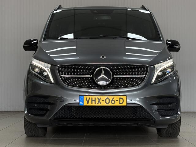 Mercedes-Benz V-KLASSE 300d Extra Lang DC Avantgarde Edition L3 XXL/ Night pakket / 240PK!/ AMG-Line /Distronic!/ Elek.Klep + Zij-Deuren/ Burmeister Audio/ Zwarte Hemel/ LED Koplampen/ 360 Camera/ 19''LMV/ DAB+/ Keyless Entry/ Stoelverw./ Leder