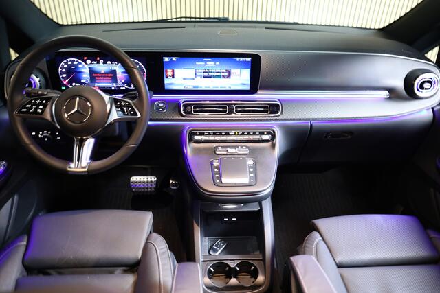 Mercedes-Benz V-KLASSE V300d 4Matic XXL LUCHTVERING LEDER CARPLAY STOELVENT. '24 Er wordt ook de bank op de 3e rij bijgeleverd+ tussenschot