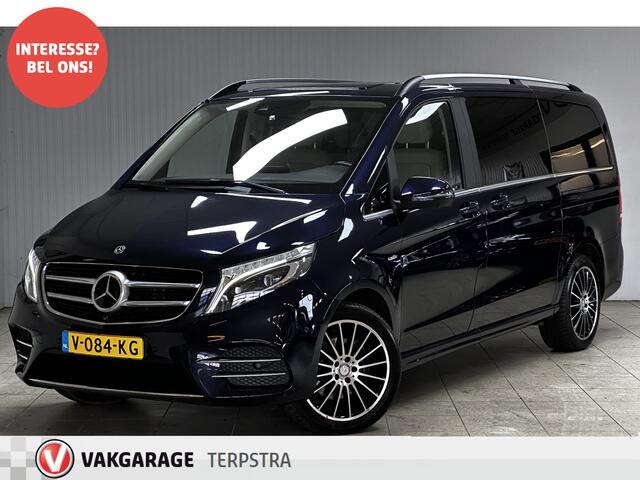 Mercedes-Benz V-KLASSE 250d 4-MATIC Lang DC Avantgarde AMG/ Automaat/ 191 pk!/ Trekhaak/ Burmester!/ 19'' LMV/ 360° Camera/ Elek. Schuifdeuren/ Adaptive Cruise/ Leder/ Stoelverw./ LED Koplampen/ Chroom/ Lane-Assist./ Dode-Hoek DET./ Sfeerverlichting.