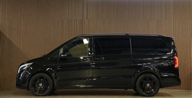 Mercedes-Benz V-KLASSE 220d Lang DC | AMG | 360 Camera | CarPlay | Bi-Xenon | Lederen bekleding | Facelift model | Navigatie | 19'' AMG Velgen | Stoelverwarming | Kenwood Sound | DAB | Elek achterklep | Carbon afwerking | Sportonderstel | Dubbel cabine | Dealer onderhouden