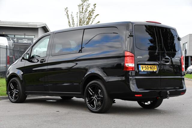 Mercedes-Benz VITO 119 CDI L2 DC Black Edition Camera, Cruise, LED, Carplay, Automaat, Stoelverwarming, 190pk, Trekhaak, Uniek!