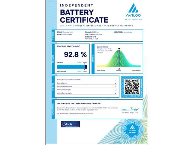 Mercedes-Benz VITO eVito Lang 41 kWh Airco/Camera SOH 92,8% 12-2020