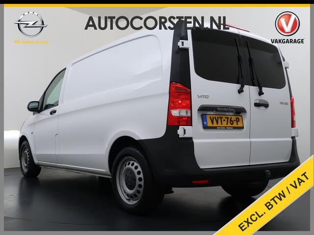 Mercedes-Benz VITO 116CDI Automaat Trekhaak Navi Ecc Cruise Control Euro 6 Camera Bluetooth Sortimo Kasten Stoelverwarming Cruise Control Pdc Lane Assist Betonplex Vloer Schuifdeur Achterdeuren Licht-/regensensor Zijwind assistent 1e Eigenaar 2.500KG Trekgewicht