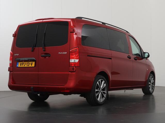 Mercedes-Benz VITO 114 CDI | L2 | AUTOMAAT | DUBBEL CABINE | LUCHTVERING ACHTERAS | LED | CAMERA | PARKEERSENSOREN | NAVIGATIE | CRUISE CONTROL | CLIMATE CONTROL | ACHTERDEUREN | METALLIC | KUNSTLEDER ZWART | CERTIFIED