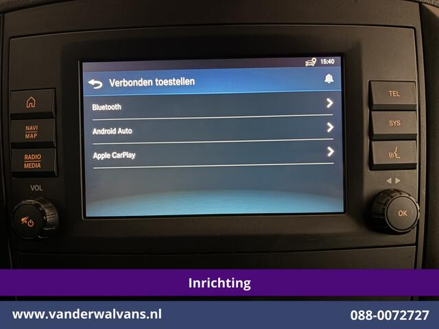 Mercedes-Benz VITO 116 CDI 164pk L3H1 inrichting Euro6 Airco | Camera | Navigatie | Apple Carplay Cruisecontrol, Android Auto, Stoelverwarming, Parkeersensoren, Bijrijdersbank