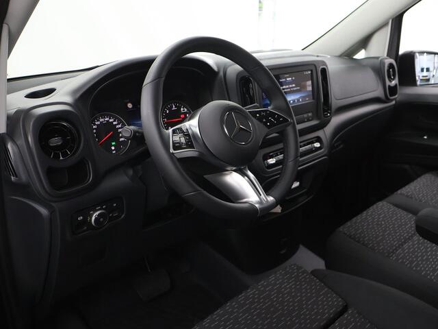 Mercedes-Benz VITO 116 CDI Aut. | Lang L2 | Select | MODEL 2025 | Dodehoekassistent | LED koplampen | Cruise Control | Parkeercamera | Navigatie | DAB Radio | Verwarmd Stuurwiel | Lane-Assist | 3-zits | Achterdeuren | Alpine Grijs