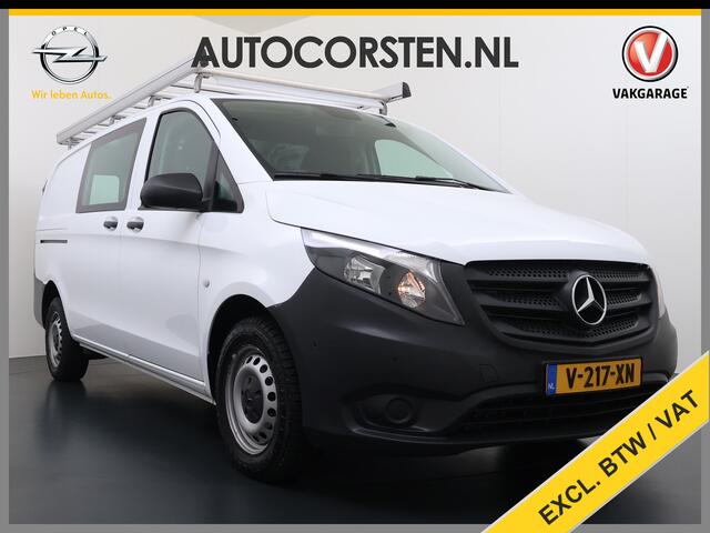 Mercedes-Benz VITO 114CDI Automaat Lang 2X Schuifdeur Trekhaak Camera Euro 6 Navi Airco Imperiaal Cruise Control Pdc Betonplexvloer Wandbetimmering 2.000KG Trekgewicht 1e Eigenaar
