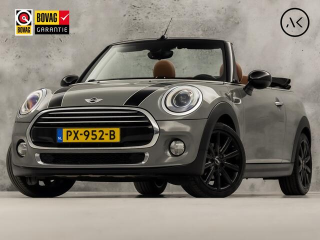 Mini COOPER Cabrio 1.5 Chili Sport (GROOT NAVI, DEALER ONDERHOUDEN, DIAMOND STITCHING, LEDER, STOELVERWARMING, SPORTSTOELEN, JACK UNION ACHTERLICHTEN, PARKEERSENSOREN, NIEUWSTAAT)