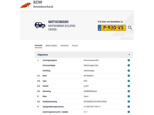 Mitsubishi ECLIPSE Cross 2.4 PHEV Intense+ (98 PK) 1e-Eig. & Keurig-Onderh. BOVAG-Garantie. NL-Auto.