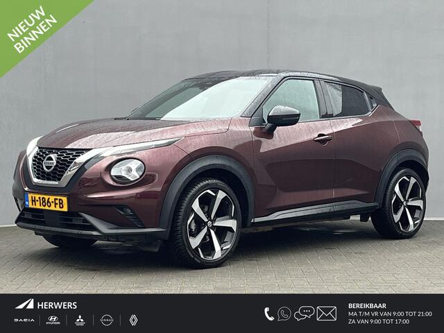 Nissan JUKE 1.0 DIG-T Premiere Edition / Trekhaak (Trekgewicht 1.250kg) / Dealeronderhouden / Achteruitrijcamera / Apple Carplay & Android Auto / Keyless Entry & Start / Navigatie full map / Cruise- en Climate Control / Stoelverwarming / Voorruitverwarming / Parkeers