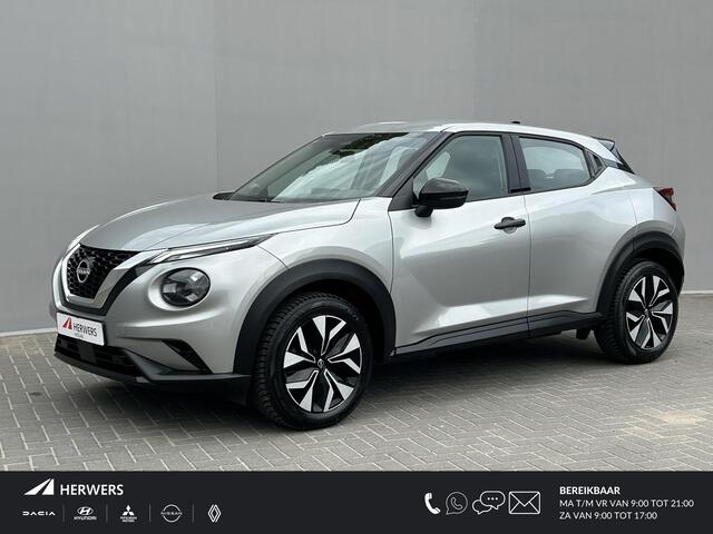 Nissan JUKE 1.0 DIG-T Acenta Handgeschakeld / Allseason banden / Apple carplay Android auto / Stoelverwarming / Achteruitrijcamera / Nissan Connect Navigatie / Cruise control / Climate control / Lichtmetalen wielen 17" /