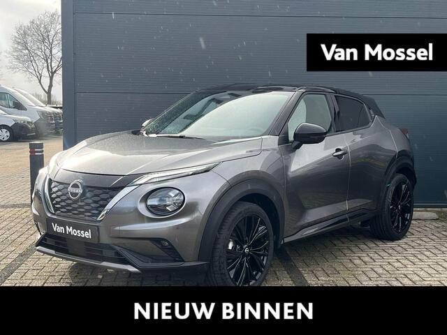 Nissan JUKE 1.6 Hybrid N-Sport 143PK | Rijklaarprijs! | Automaat | 360 Camera | Adaptieve Cruise Control | Stoel,- Stuur en Voorruitverwarming | Dodehoekdetectie | Apple CarPlay & Android Auto | Nieuw uit voorraad leverbaar!