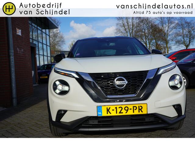 Nissan JUKE 1.0 DIG-T 115PK BUSINESS EDITION LUXE ORIGINEEL NEDERLANDS TWO TONE CAMERA PDC V+A ANDROID/APPLECARPLAY NAVI STOEL+VOORRUITVERWARMING ECC AIRCO CRUISE BLUETOOTH 17INCH ENZ...