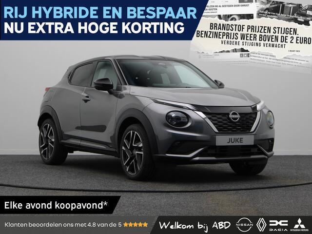 Nissan JUKE N-Design Enigma Black + Cold Pack Hybrid 143 | 17" Lichtmetalen velgen | 19" lichtmetalen velgen "Akari" | 7" TFT kleurendisplay